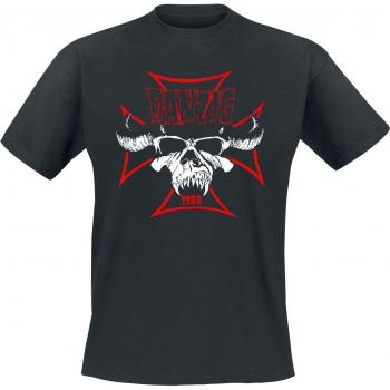 T‑shirt Danzig « Cross Skull » – Noir – Gamme S-4XL – Homme