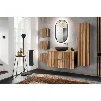 Meuble de salle de bain 100 cm Sylve Black Wotan avec 5 éléments