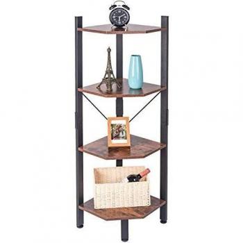 Multi-Level Wooden Shelf System – 4 Tiers
