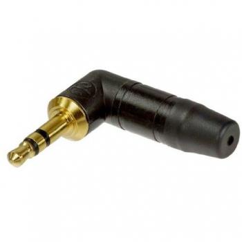 Neutrik 3,5 mm Goldbeschichteter Stereo‑Stecker mit schwarzem Gehäuse – Rechtswinkel