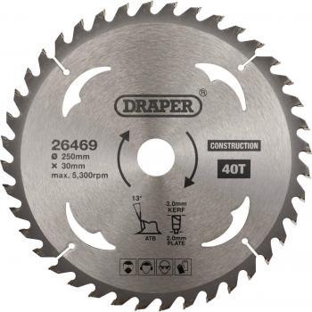 Draper 26469 TCT Construction Circular Saw Blade