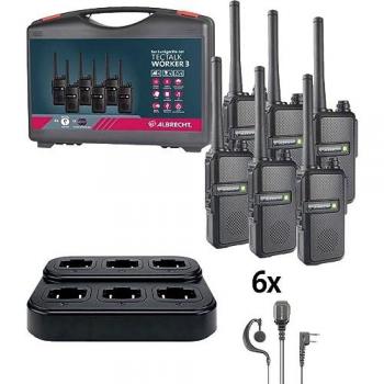 Albrecht Tectalk Worker 3 Émetteur-Récepteur PMR Lot de 6