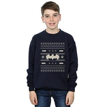 Navy Kids’ Christmas Batman Hoodie – DC Original – 5-6 yrs