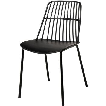 Koketto Silla Polipropileno Negro Estilo Rayo