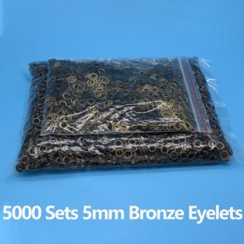 Accessoires broderie : œillets 5 mm (argent/bronze/or)
