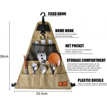 Soporte colgante para utensilios de camping