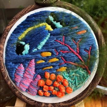 DIY Embroidered Sewing Kit