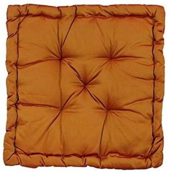 Galette de chaise William en Taffetas, 40 x 40 x 8 cm, Cuivre