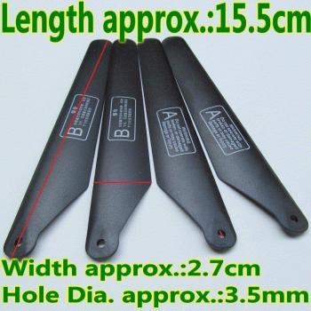 Piezas de Repaso LiHuang para Helicóptero RC – Kit de 4 Cuchillas