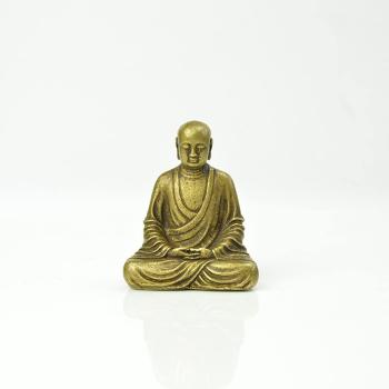 Small Bronze Jizo Altar Ornament
