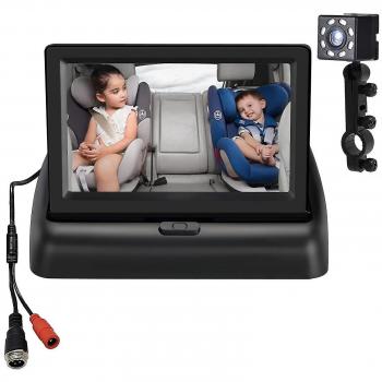Kakanwo Babyphone 4,3 pouces Pliant pour Voiture – Taille Universelle