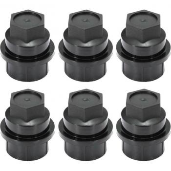Black Wheel Nut Cover M27-2.0, Hex 22mm for GM 15646250