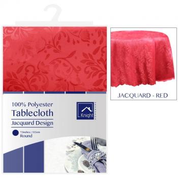 Crimson Knight Poly Round Tablecloth, 183 cm