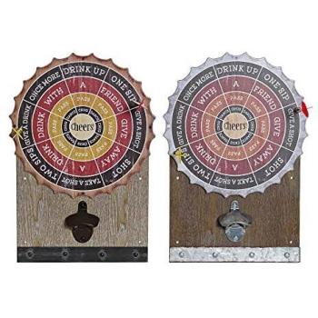 DKD Home Decor Iron Wood Bottle Opener (2 pcs)