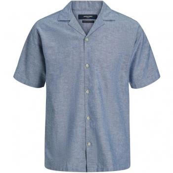 Camicia A Maniche Corte Jack & Jones Estate Denim Sbiadito XL