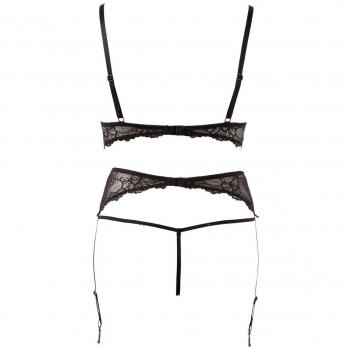 Abierta Fina Perlen BH Straps-Set String Dessous Schritt Busen offen S M L XL