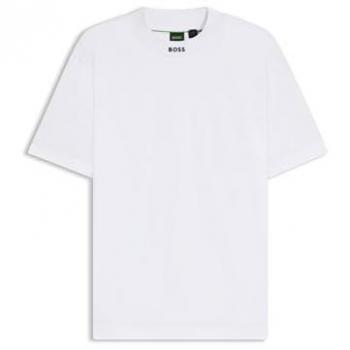 T-shirt BOSS “Green” in Cotone con Logo Bianco – S
