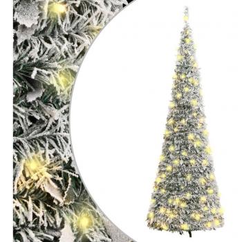 VidaXL 82.7 Flocked Snow Pop-up Christmas Tree 200 LEDs