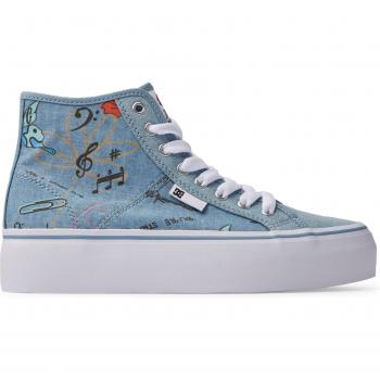 Scarpe DC Shoes Manual Hi Platform in Denim Scuro EU 37 1/2