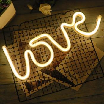 Neon LED Love Sign for Home Decor