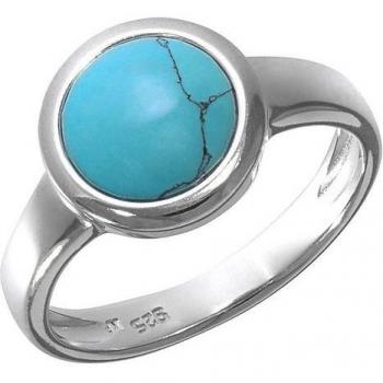 Vivance – 925 Sterling Silber Fingerring in Türkis (Rhodiendefinition)