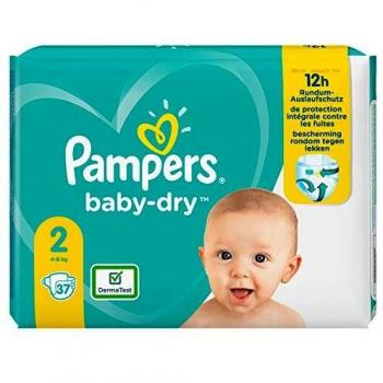 Pampers Baby‑Dry 2 Pack da 37 Pannolini