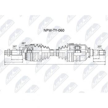 Semiasse NTY‑NPW‑TY‑060