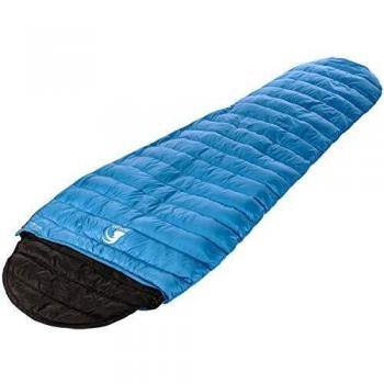 Alvivo Ibex Light 215 Daunen‑Mumii-Schlafsack – Türkis/Schwarz