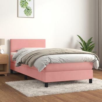Boxspringbett Rosa 80x200 cm mit Matratze Samt