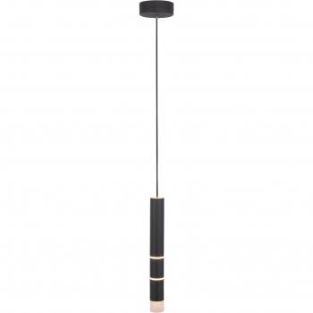 PURE Vega Black LED Hanging Fixture, One Cylinder