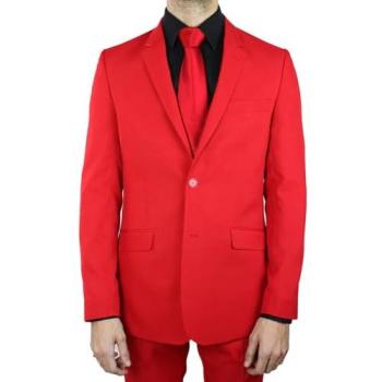 Costume Sophistiqué Rouge Homme 2 Boutons