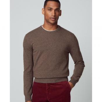 Maglione Hackett Merino Bark Brown XL