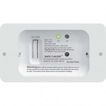 MTI Industries Safe T Alert 85 Series Propane and CO Detector, Slim Line, White