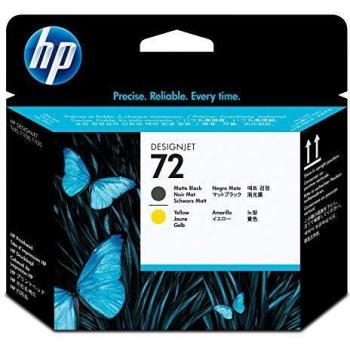 Cabezal HP 72 Negro Mate y Amarillo C9384A