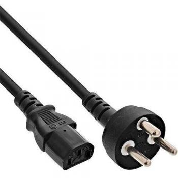 Cable InLine 107‑2‑D1, alimentation IEC 60320 C7, 3 m, 250 V/10 A – Noir – Danemark