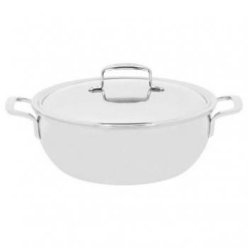 Demeyere Intense 5 Braadpan met Deksel 28 cm, Conische Sudderpan 28 cm, 4,8l, Hoogwaardige Roestvrijstalen Constructie, Uitstekende Warmtegeleiding, Inductievriendelijk