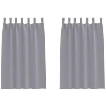 Pack de rideaux gris clair 175 x 140 cm