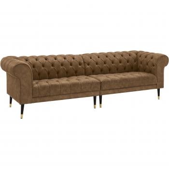Guido Maria Kretschmer Chesterfield‑Sofa Tinnum (hellbraun)