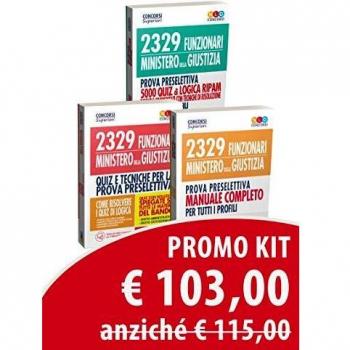 2329 funzionari Ministero della Giustizia. Prova preselettiva. Manuale completo per tutti i profili-2329 funzionari del Ministero della Giustizia. Prova preselettiva. 5000 quiz di logica RIPAM-Qui...