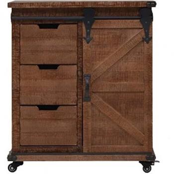 Storage Cabinet Solid Fir Wood 64x33.5x75 cm Brown