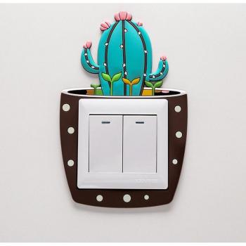 Glow-in-the-Dark Cactus Wall Switch Decorations