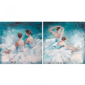 Vurenhouten Tafereel: Klassieke Dansers – 100×3,5×100 cm – Wit