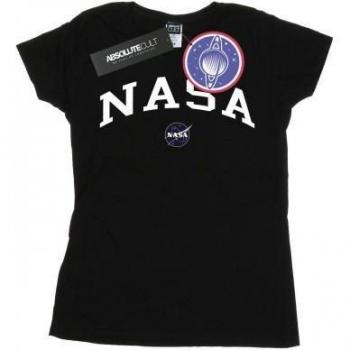 NASA Damen T-Shirt Baumwolle L Schwarz
