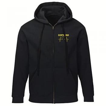 Gelbe Sweatjacke mit Dortmund‑Herzschlag-Logo – multifanshop®