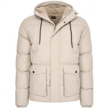 Chaqueta Acogedora Beige Corto Hombre, Talla S