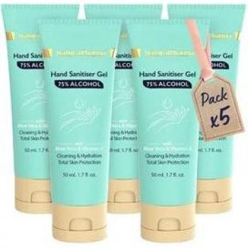 Gel Hydroalcohoolique Apaisant pour Mains : Aloe Vera & Vitamine E, 50 ml