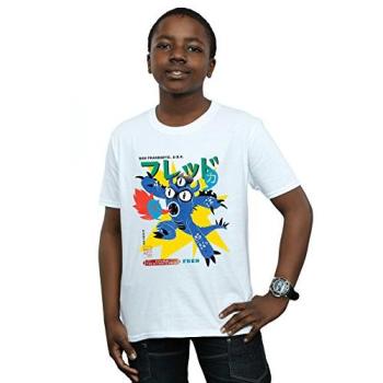 Kids’ Big Hero 6 Fred Kaiju T‑Shirt – White, Size 12‑13