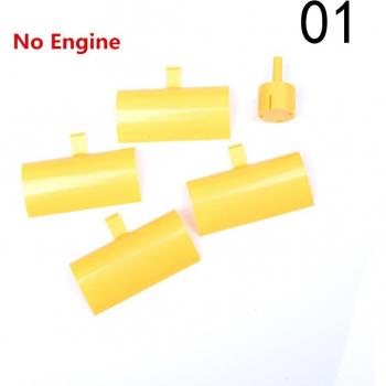 Yellow DC Micro Motor LED Vertical Axis Turbine Blades