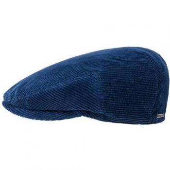 Blaues Stetson Kent Cord‑Cap mit Schirm – 57 cm, Damen/Herren