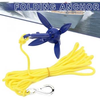 Four‑Tine Quick‑Drop Anchor & Rope Bundle